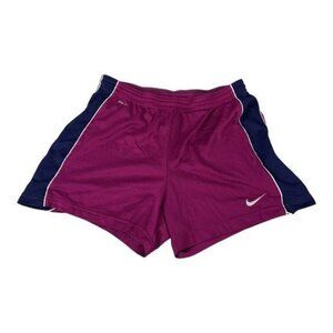 Nike Dri-Fit Womens Running Shorts Size M Purple & Navy Polyester Athletic Wear